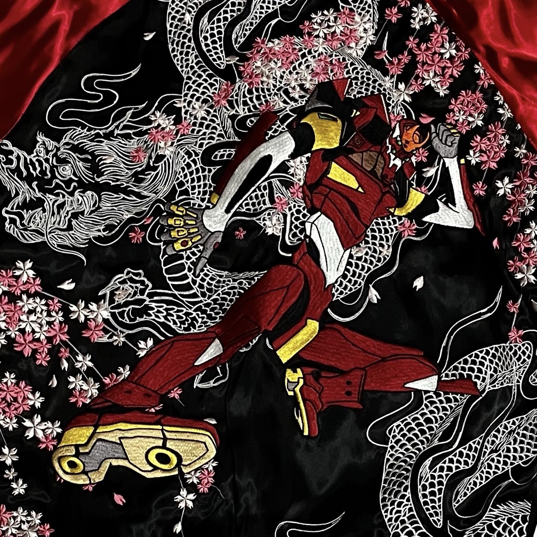 希少】錦×エヴァンゲリオン コラボスカジャン レーヨン 桜龍2 希少】錦×エヴァンゲリオン コラボスカジャン レーヨン 桜龍2