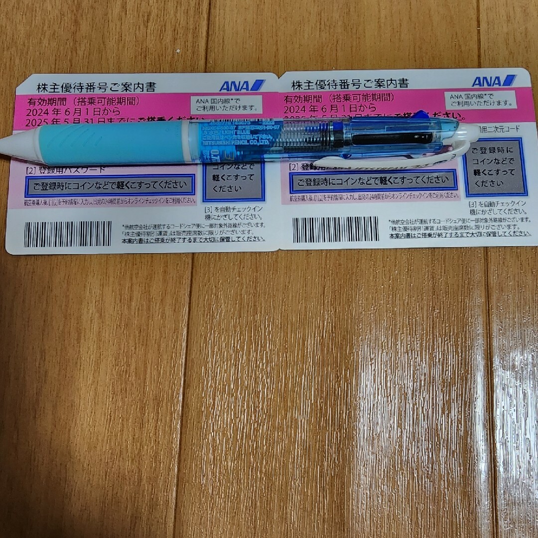 ANA(全日本空輸)(エーエヌエー(ゼンニッポンクウユ))のANA株主優待券2枚セット 有効期限:2025年5月31日まで チケットの優待券/割引券(その他)の商品写真
