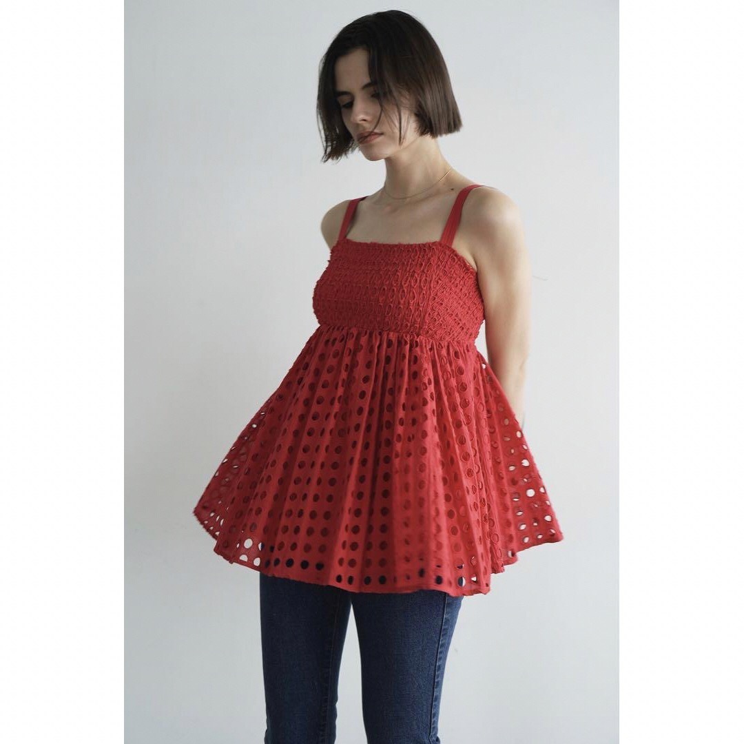 CLANE - CLANE HOLE DOT SHIRRING TOPS の通販 by 和菓子の CLANE - CLANE HOLE DOT SHIRRING TOPS の通販 by 和菓子の