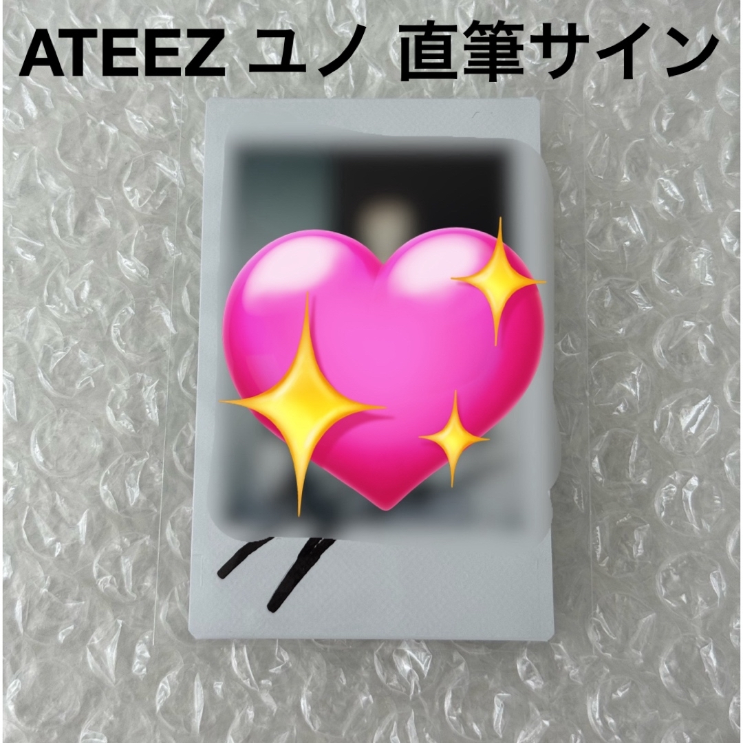 ATEEZ ユノ 直筆サイン ポラロイド MOVEMENT 対面サイン会 | フリマアプリ ラクマ