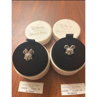PANDORA ミッキーミニー　チャーム　限定品　レア(ブレスレット/バングル)