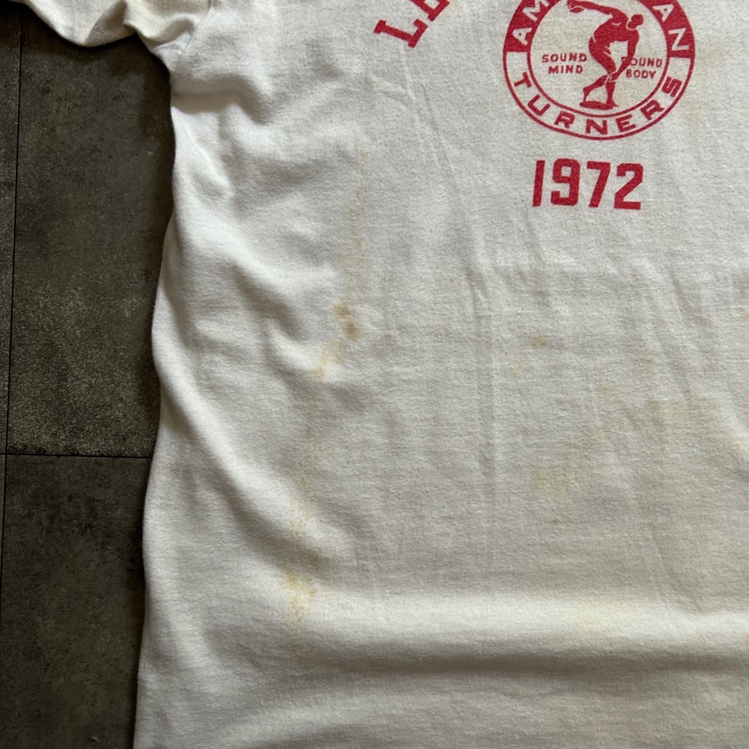 Champion - 70s チャンピオン リンガーtシャツ USA製 染み込み Champion - 70s チャンピオン リンガーtシャツ USA製 染み込み