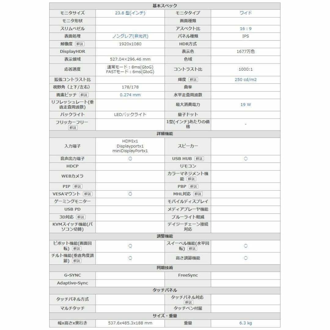 Dell/フルHD液晶モニター/U2417H/23.8インチ ⑥ Dell/フルHD液晶モニター/U2417H/23.8インチ ⑥
