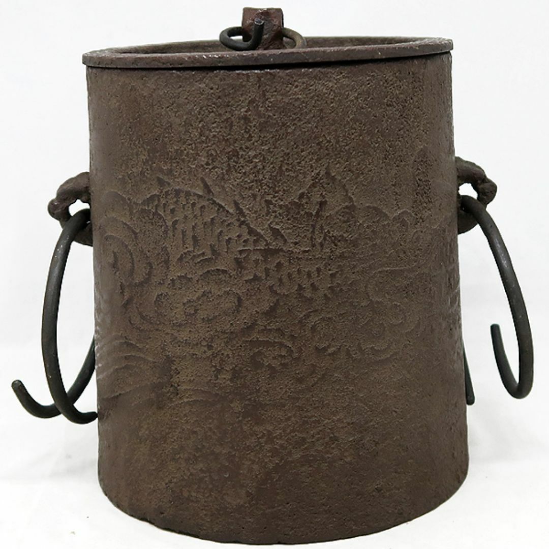 茶道具 雲龍釜 皆口筒釜 筒釜 茶釜 風炉 風炉釜 鉄釜 + 五徳 茶道具 雲龍釜 皆口筒釜 筒釜 茶釜 風炉 風炉釜 鉄釜 + 五徳