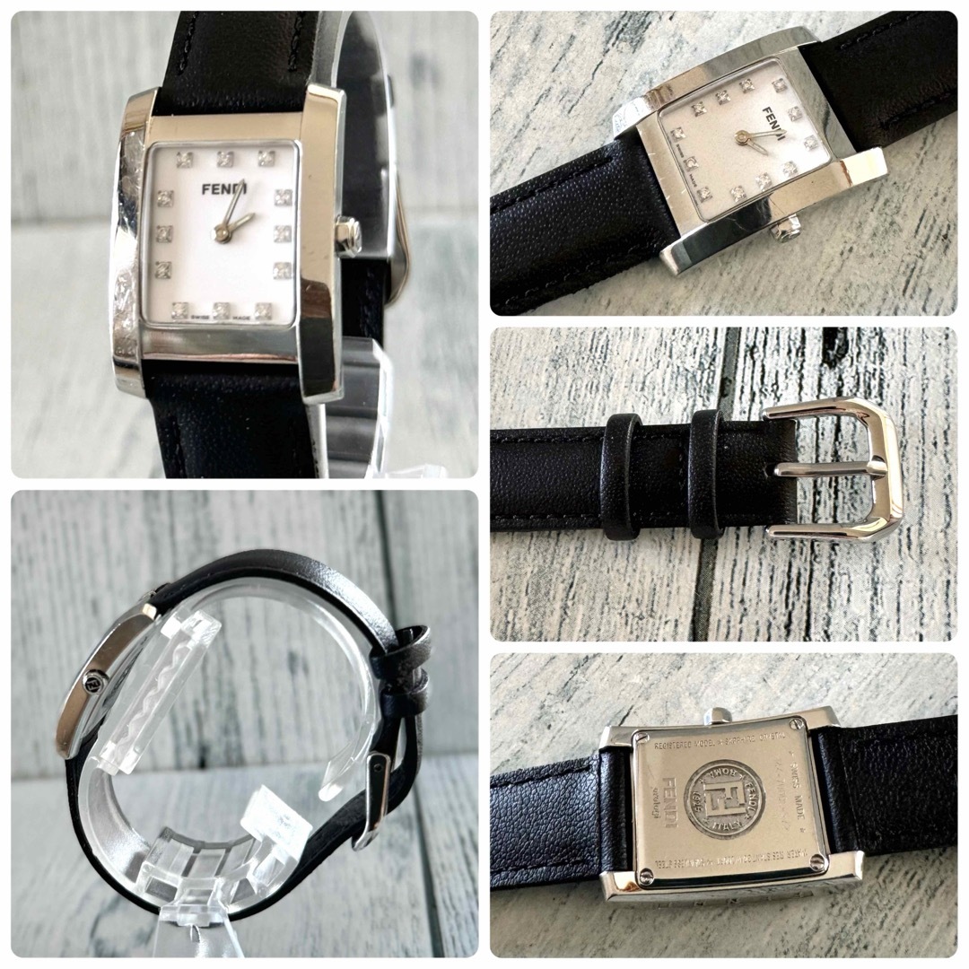 動作OK】FENDI フェンディ 腕時計 7000L 12P ダイヤ シェル 動作OK】FENDI フェンディ 腕時計 7000L 12P ダイヤ シェル
