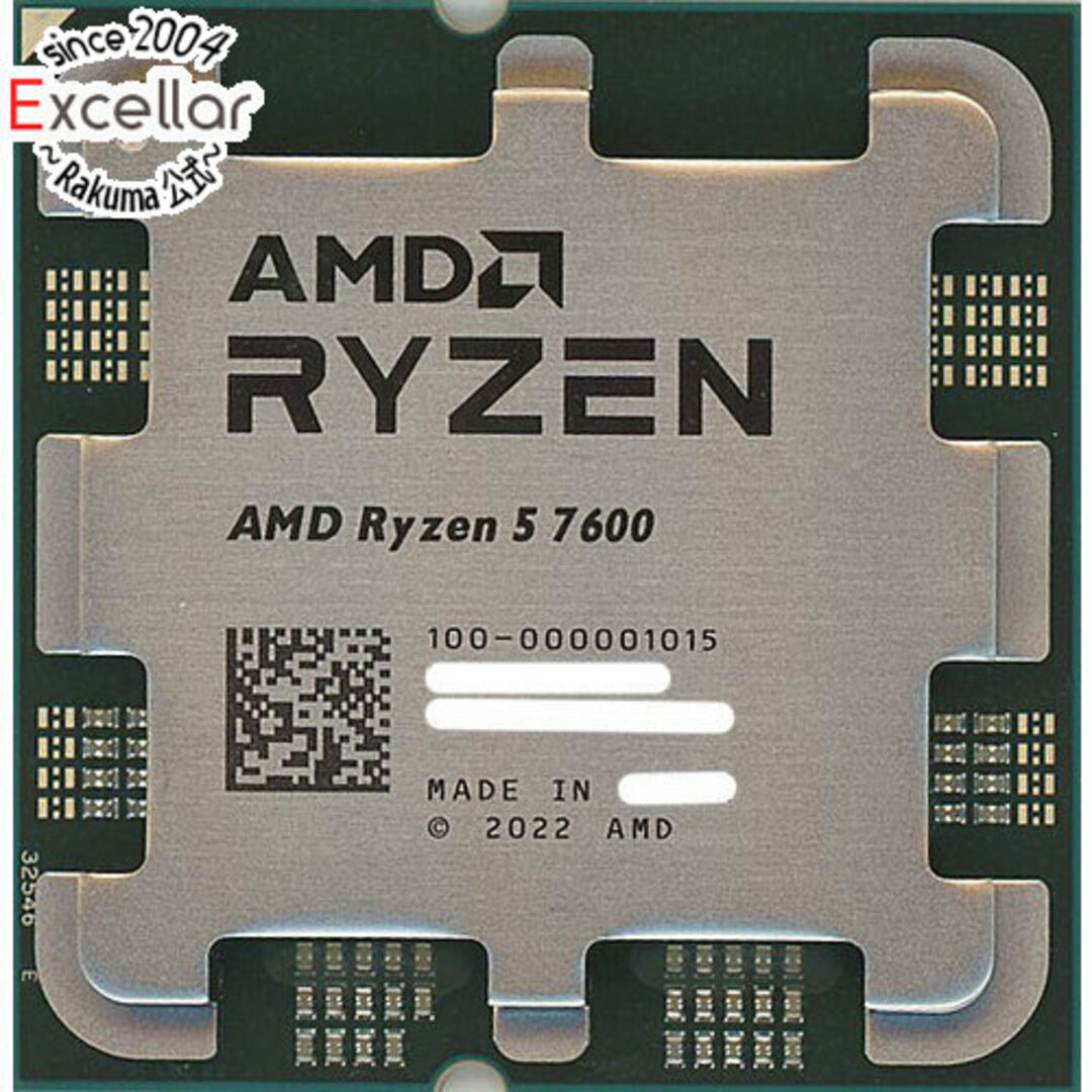AMD(エーエムディー)の【バルク新品】 AMD Ryzen 5 7600 100-100001015 3.8GHz Socket AM5 スマホ/家電/カメラのPC/タブレット(PCパーツ)の商品写真