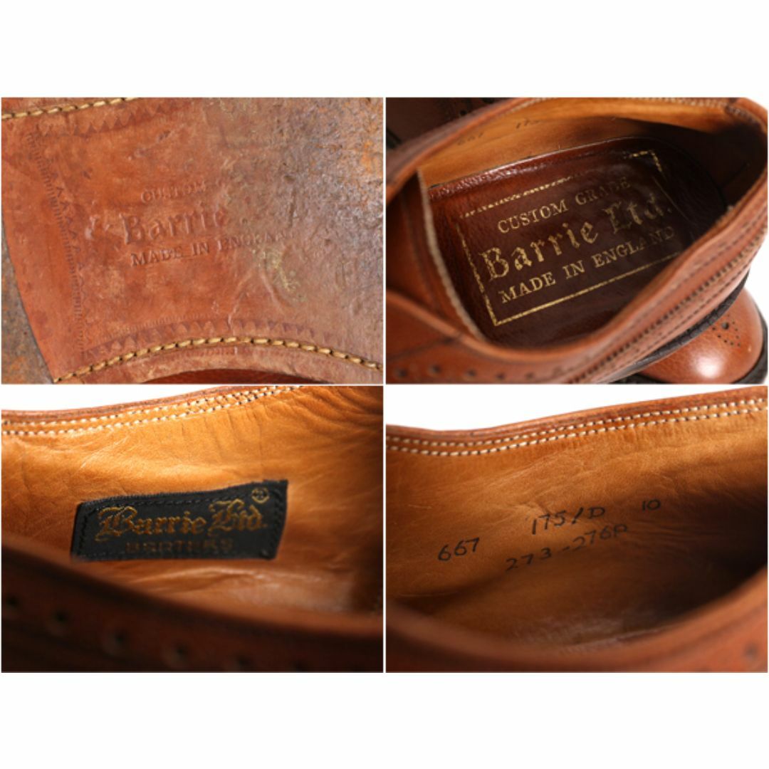 イギリス製 Barrie ltd ウイングチップ シューズ 10 28cm 中古 イギリス製 Barrie ltd ウイングチップ シューズ 10 28cm 中古