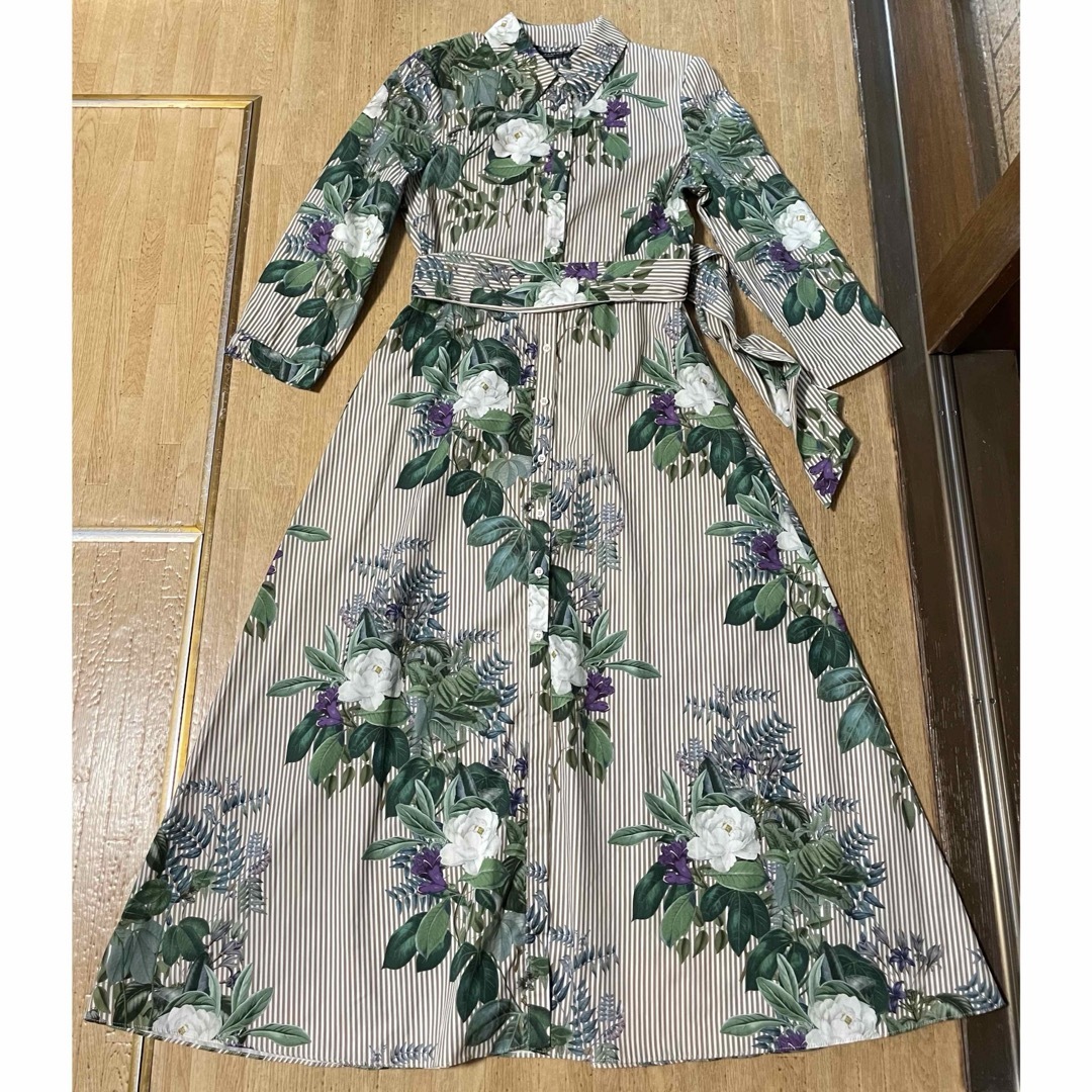 ZARA - 新品 ZARA ザラ ボタニカル 花柄 ストライプ ロング ZARA - 新品 ZARA ザラ ボタニカル 花柄 ストライプ ロング