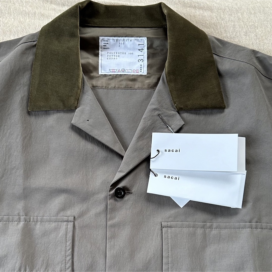 sacai - 4新品 sacai メンズ Matte Taffeta 半袖シャツ サカイの sacai - 4新品 sacai メンズ Matte Taffeta 半袖シャツ サカイの