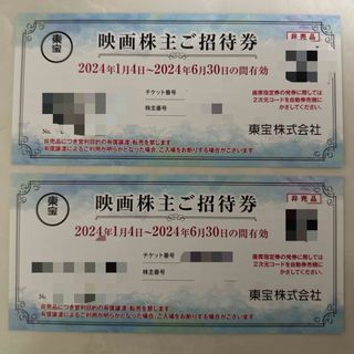 東宝　映画株主優待2枚　映画チケット(邦画)