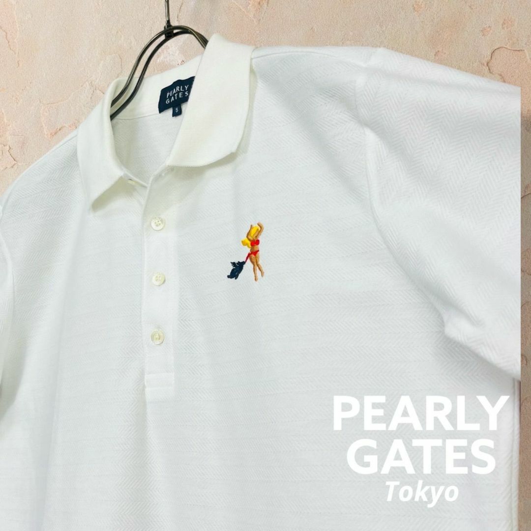 PEARLY GATES - 【パーリーゲイツ】PEARY GATES ポロシャツ 半袖 PEARLY GATES - 【パーリーゲイツ】PEARY GATES ポロシャツ 半袖