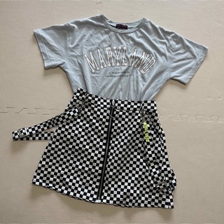 【ピンクラテ】 スカート　女の子　ラブトキ　Tシャツ　160cm