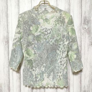 肩パット付き総柄 メローT(カットソー(長袖/七分))