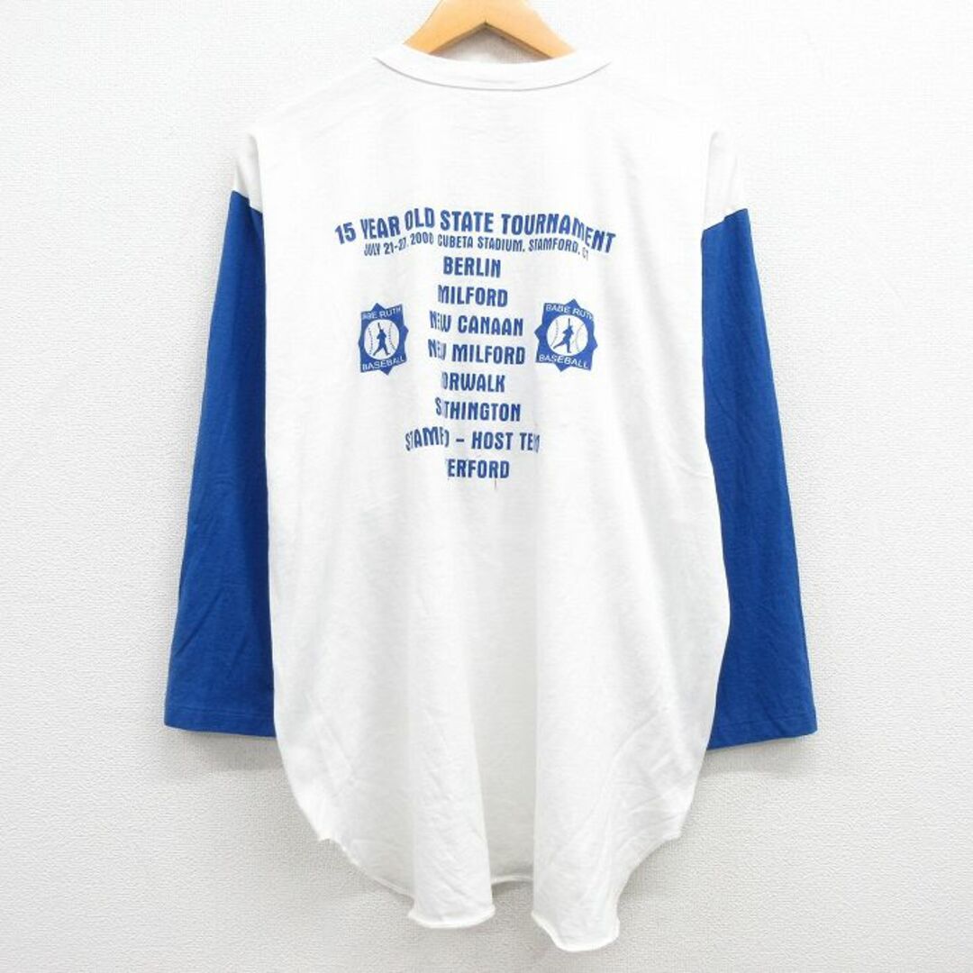 XL☆古着 7分袖 ビンテージ Tシャツ メンズ 00年代 00s ベー XL☆古着 7分袖 ビンテージ Tシャツ メンズ 00年代 00s ベー