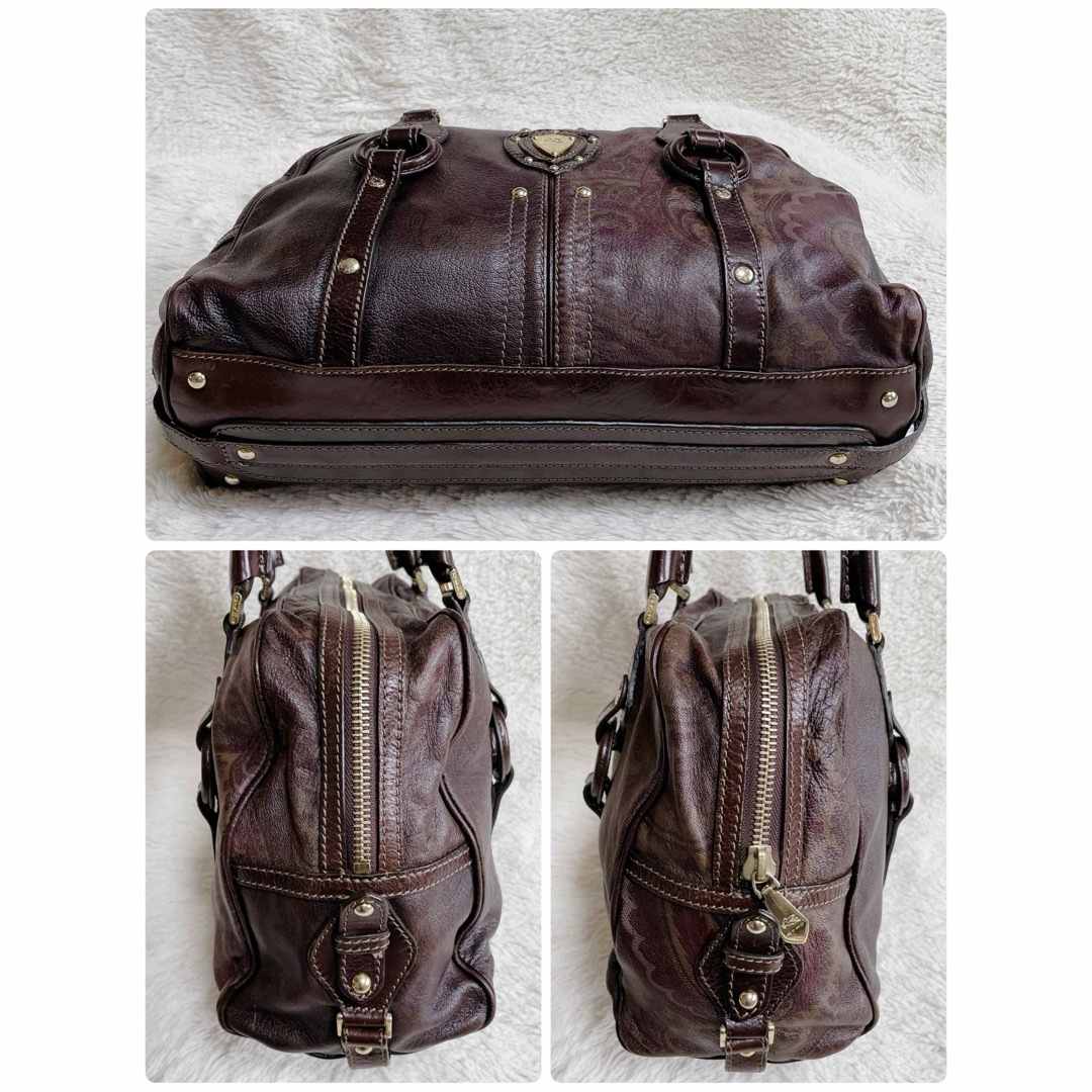 ETRO - 希少 美品 ETRO エトロ ロゴ総柄 オールレザー ETRO - 希少 美品 ETRO エトロ ロゴ総柄 オールレザー