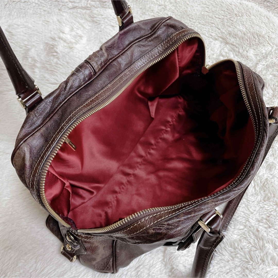 ETRO - 希少 美品 ETRO エトロ ロゴ総柄 オールレザー ETRO - 希少 美品 ETRO エトロ ロゴ総柄 オールレザー