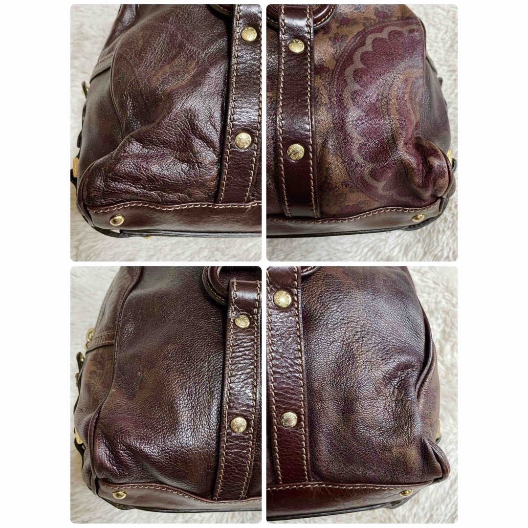 ETRO - 希少 美品 ETRO エトロ ロゴ総柄 オールレザー ETRO - 希少 美品 ETRO エトロ ロゴ総柄 オールレザー