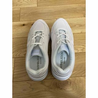 ウィンブルドン(WIMBLEDON（ASAHI SHOES）)の白　スポーツシューズ　25センチ(スニーカー)