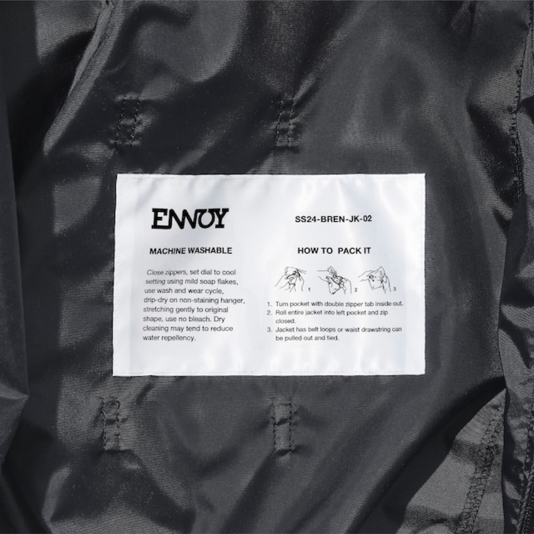 1LDK SELECT - ENNOY PACKABLE NYLON JACKET BLACK新品未開封 S 1LDK SELECT - ENNOY PACKABLE NYLON JACKET BLACK新品未開封 S