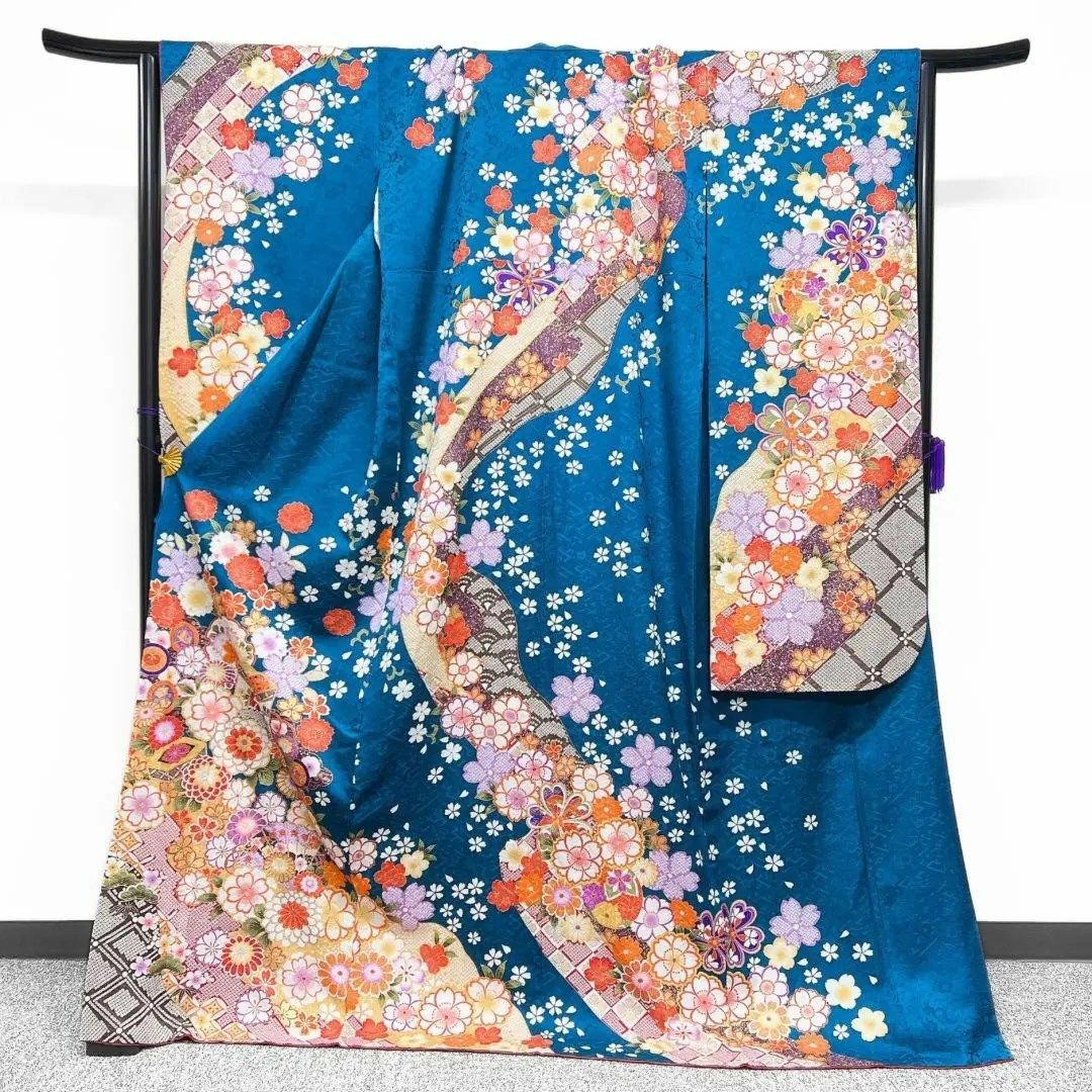 振袖 6点セット 花模様 晴れの日 成人式 着物 052w p 振袖 6点セット 花模様 晴れの日 成人式 着物 052w p