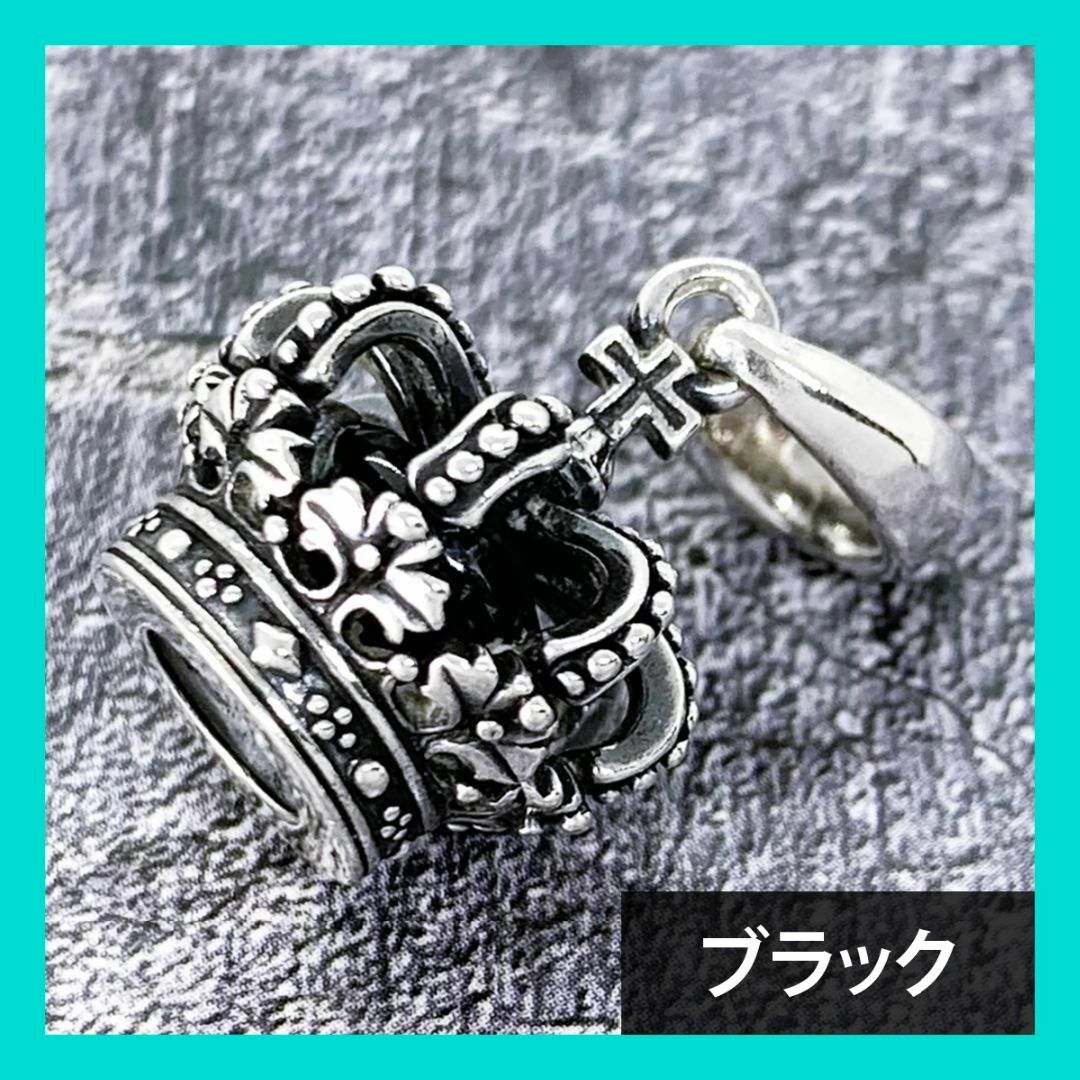 定価4.2万☆Justin Davis クラウン・ストーンネックレス ブラック2 定価4.2万☆Justin Davis クラウン・ストーンネックレス ブラック2