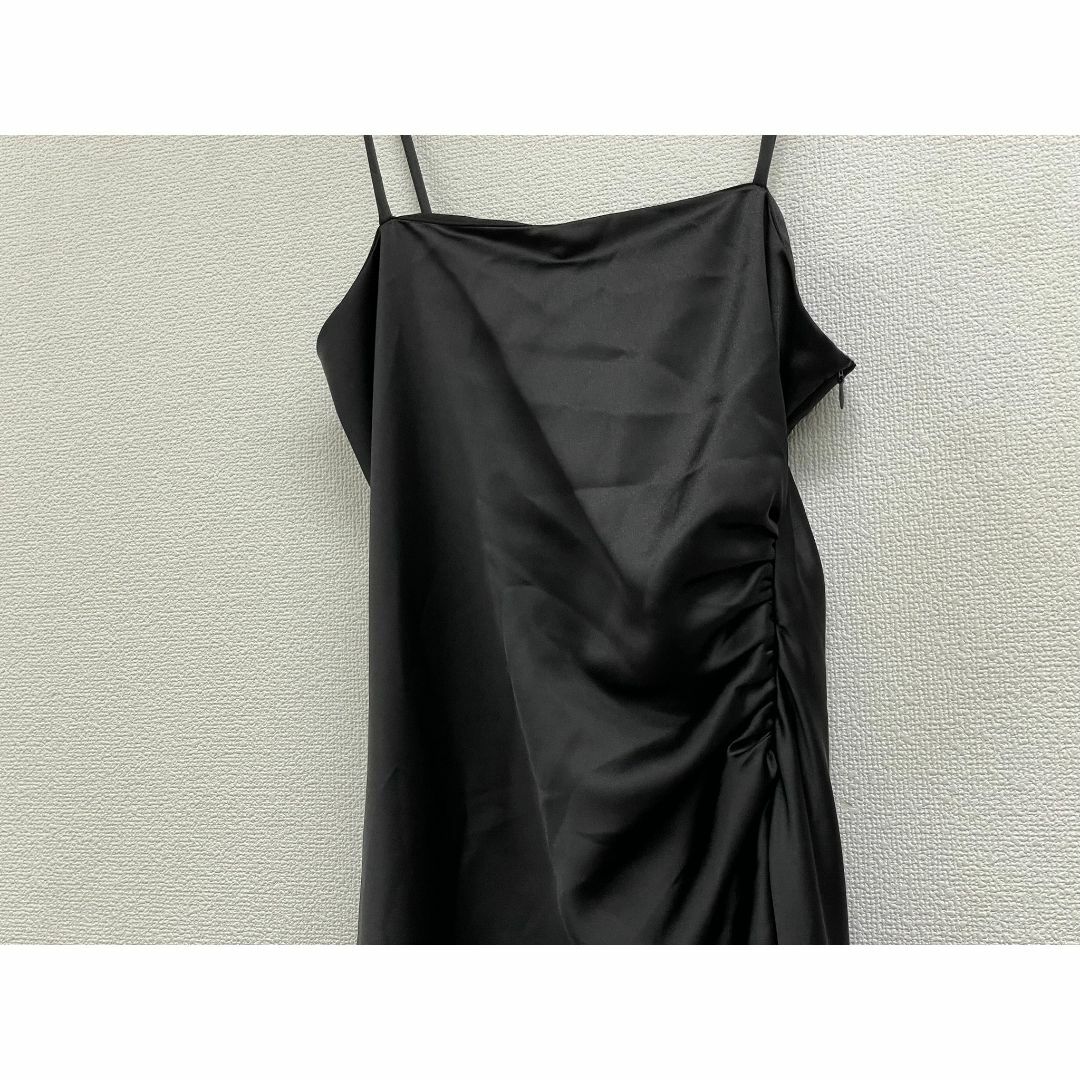 ZARA - ザラZARAブラックサテンマキシドレスXSワンピ☆A24125の ZARA - ザラZARAブラックサテンマキシドレスXSワンピ☆A24125の