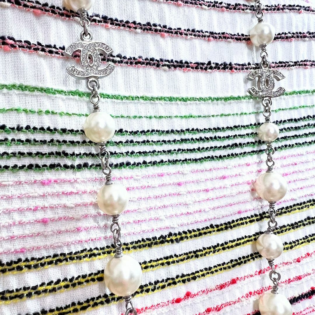 ☆CHANEL☆美品☆チェーントリム☆サマーツイード☆刺繍☆ワンピース ☆CHANEL☆美品☆チェーントリム☆サマーツイード☆刺繍☆ワンピース