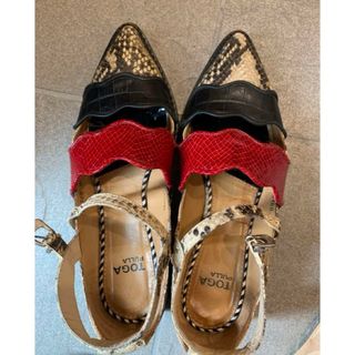 トーガプルラ(TOGA PULLA)のtoga pulla トーガプルラ　ポインテッドシューズ　パイソン(ハイヒール/パンプス)