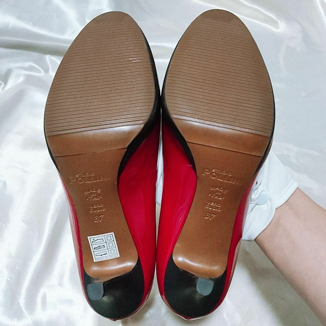 美品】STUDIO POLLINI エナメル ハイヒール レッド 37の通販 by 美品】STUDIO POLLINI エナメル ハイヒール レッド 37の通販 by