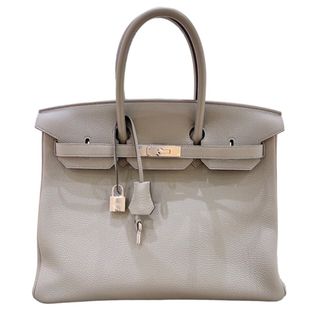 エルメス(HERMES)の　エルメス HERMES バーキン35  B刻印 エタン・シルバー金具 トゴ ユニセックス ハンドバッグ(ハンドバッグ)