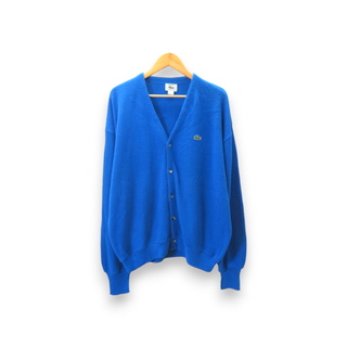 ラコステ(LACOSTE)のLACOSTE 90s IZOD ACRYL CARDIGAN BLUE サイズXL(カーディガン)