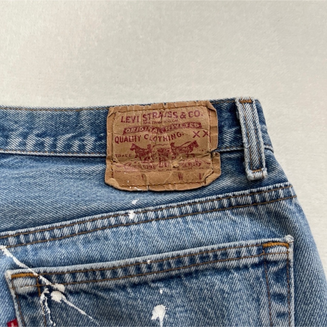 雰囲気抜群】神サイズ USA製 Levi's ペンキ飛び デニム W35 雰囲気抜群】神サイズ USA製 Levi's ペンキ飛び デニム W35