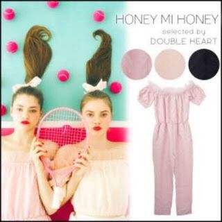 ハニーミーハニー(Honey mi Honey)のチュールオフショルロンパース♡(オールインワン)