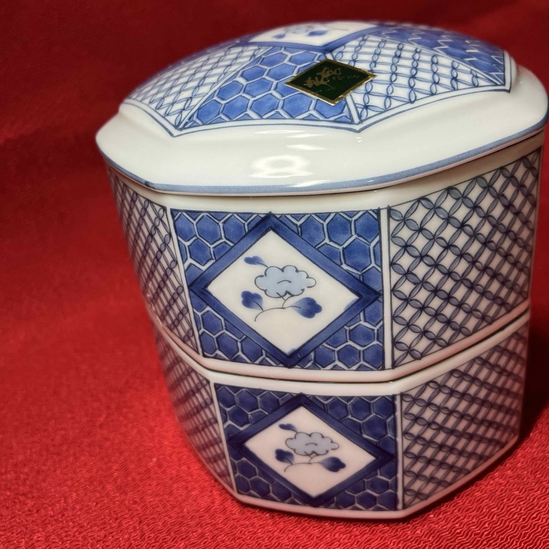 Noritake - 乃りたけ 若宮 八角二段重 重ね小鉢 小紋 未使用 Noritake - 乃りたけ 若宮 八角二段重 重ね小鉢 小紋 未使用