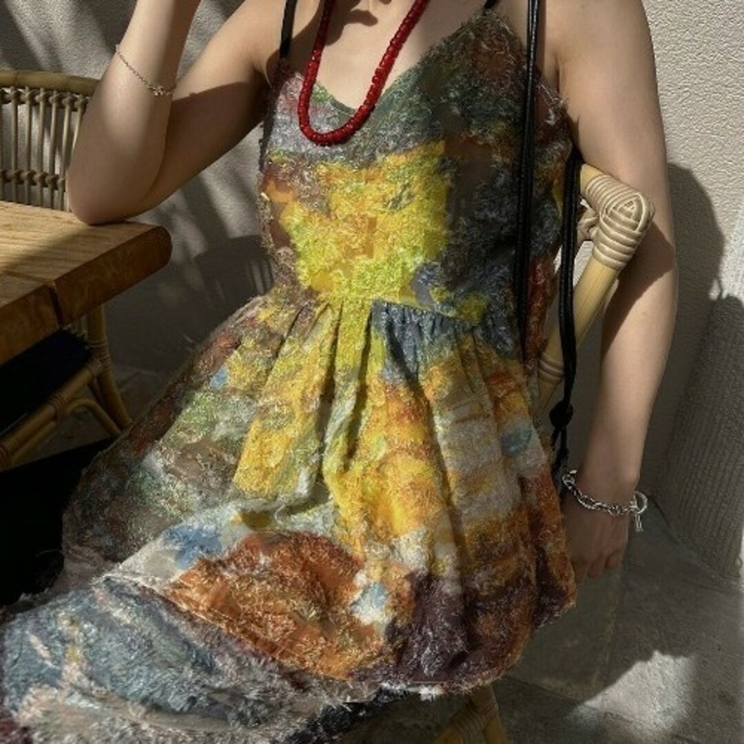 Ameri♡ MEDI RACHEL FLUFFY ART CAMISOLE Ameri♡ MEDI RACHEL FLUFFY ART CAMISOLE