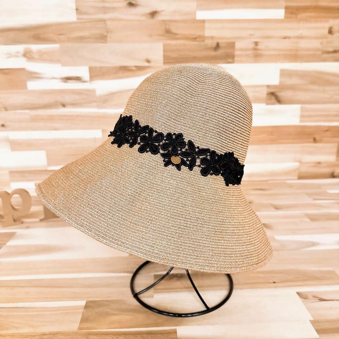 美品】Athena New York 麦わら帽子 アシーナニューヨーク レース 美品】Athena New York 麦わら帽子 アシーナニューヨーク レース