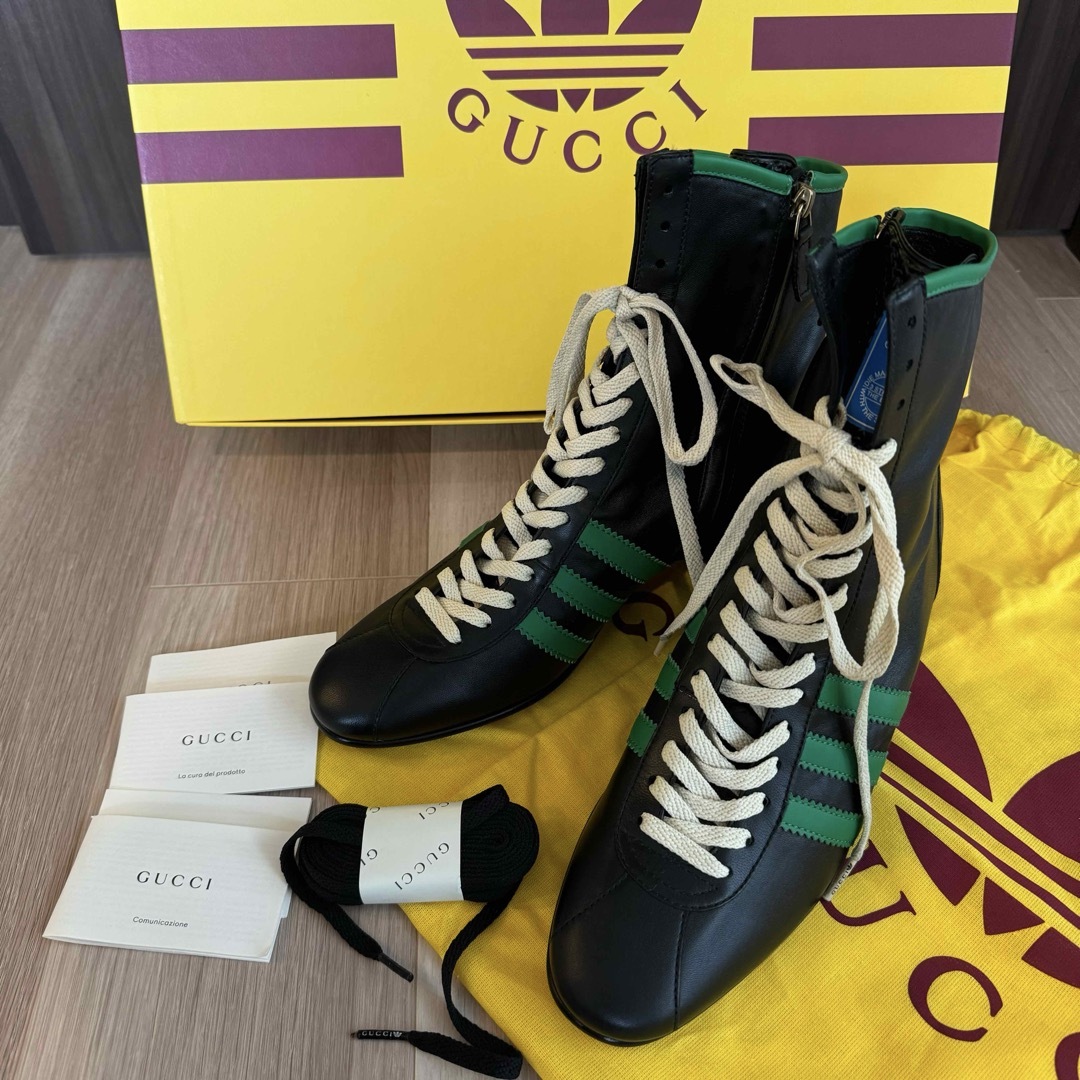 GUCCI - 未使用 GUCCI adidas コラボ ブーツ 大人気カラー GUCCI - 未使用 GUCCI adidas コラボ ブーツ 大人気カラー