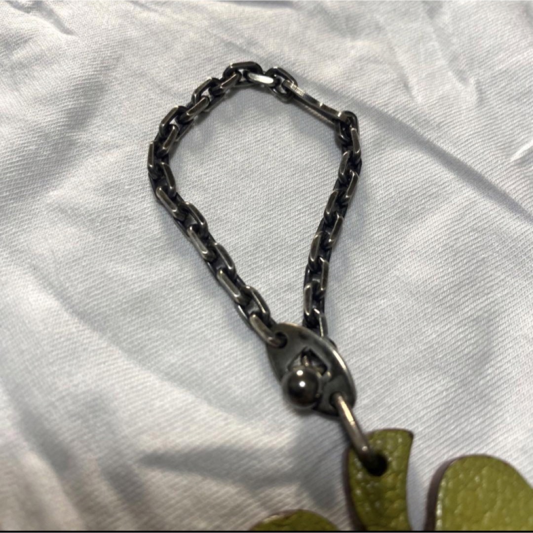 おか様】 HERMES エルメス クローバー チャーム レザー 925 刻印 おか様】 HERMES エルメス クローバー チャーム レザー 925 刻印