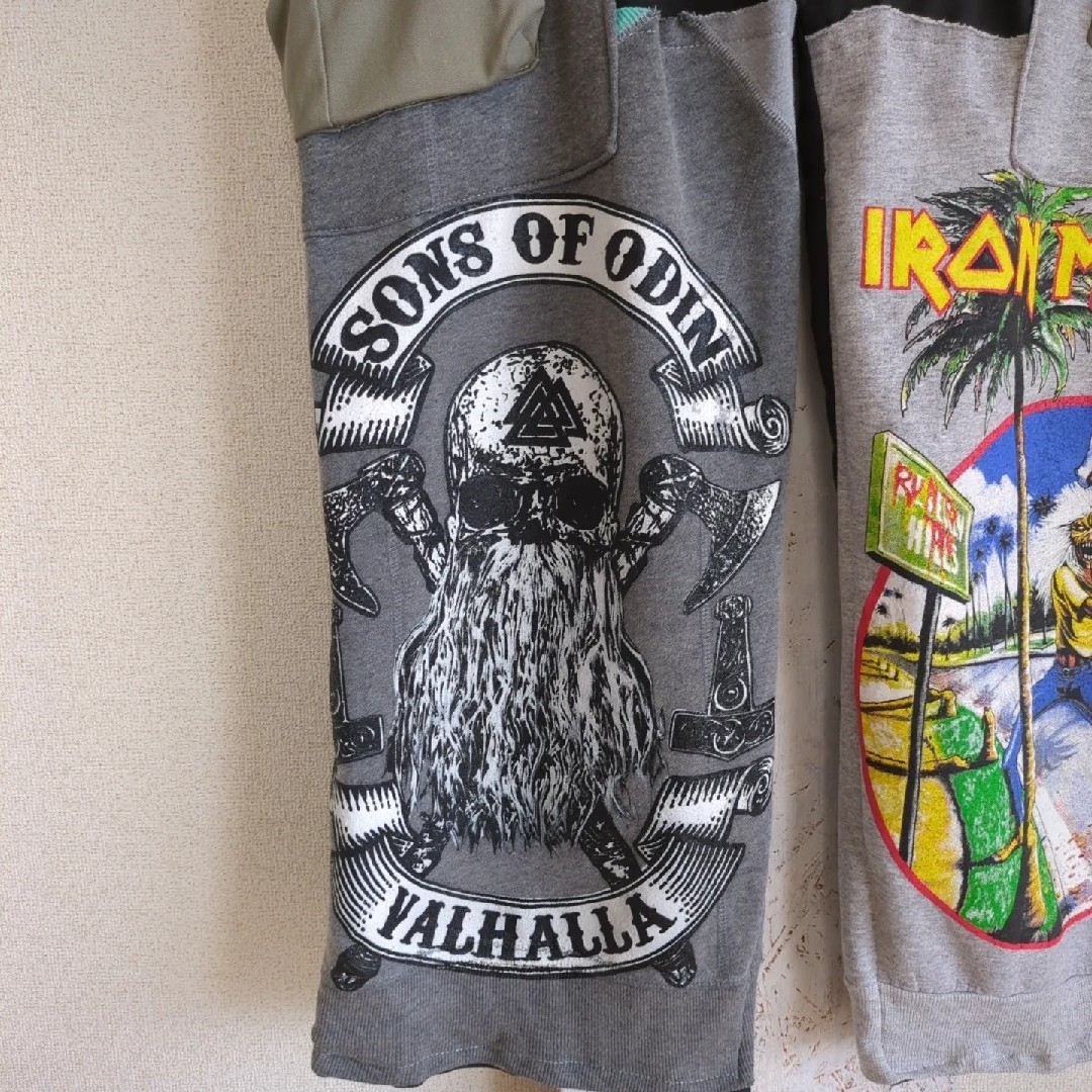 再構築パンツ リメイク SONS OF ODIN IRONMADEN XL相当 - パンツ 再構築パンツ リメイク SONS OF ODIN IRONMADEN XL相当 - パンツ