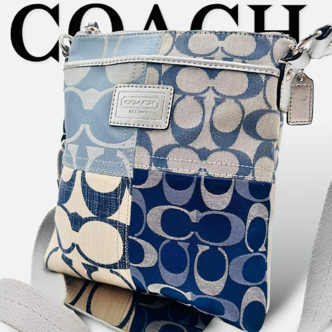 COACH - 美品✨COACH コーチ ショルダーバッグ デニムパッチ COACH - 美品✨COACH コーチ ショルダーバッグ デニムパッチ