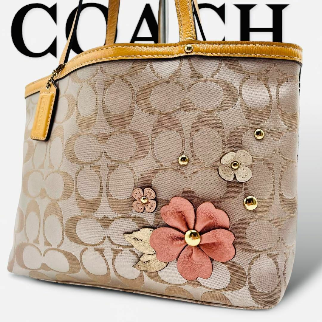 COACH - 極美品✨COACH コーチ ミニトートバッグ ティーローズ COACH - 極美品✨COACH コーチ ミニトートバッグ ティーローズ