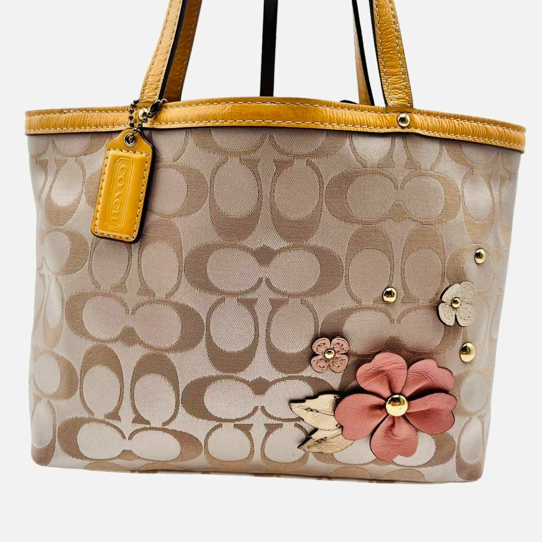 COACH - 極美品✨COACH コーチ ミニトートバッグ ティーローズ COACH - 極美品✨COACH コーチ ミニトートバッグ ティーローズ