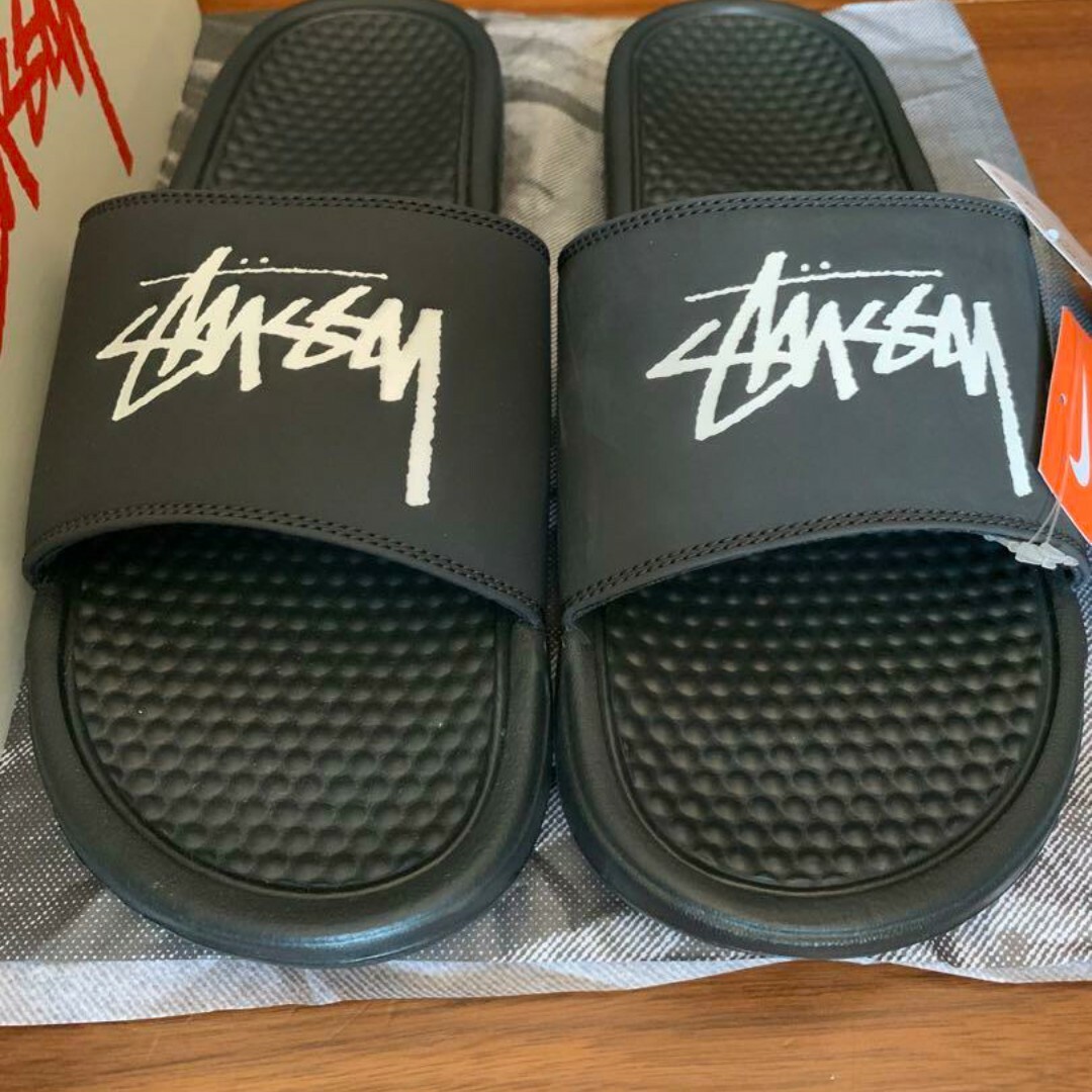 stussy×NIKE BENASSI us10 28センチ ステューシー 黒 stussy×NIKE BENASSI us10 28センチ ステューシー 黒