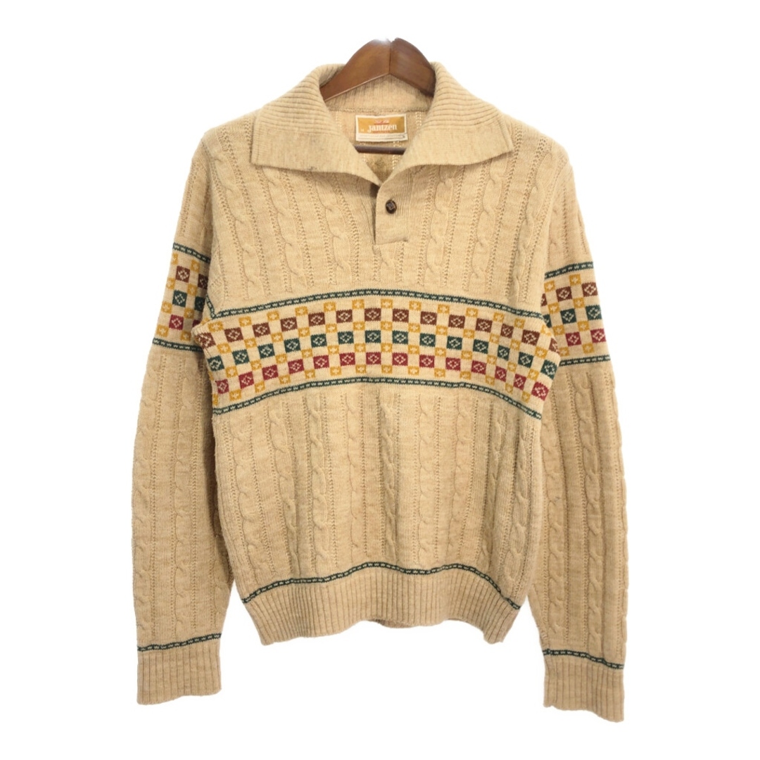 70年代 USA製 Jantzen ジャンセン ウール ニット セーター 70年代 USA製 Jantzen ジャンセン ウール ニット セーター