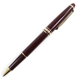 モンブラン(MONTBLANC)の良品●MONTBLANC モンブラン マイスターシュテュック キャップ式 ホワイトスター ロゴ刻印入り ボールペン ボルドー ゴールド 筆記確認済み(ペン/マーカー)