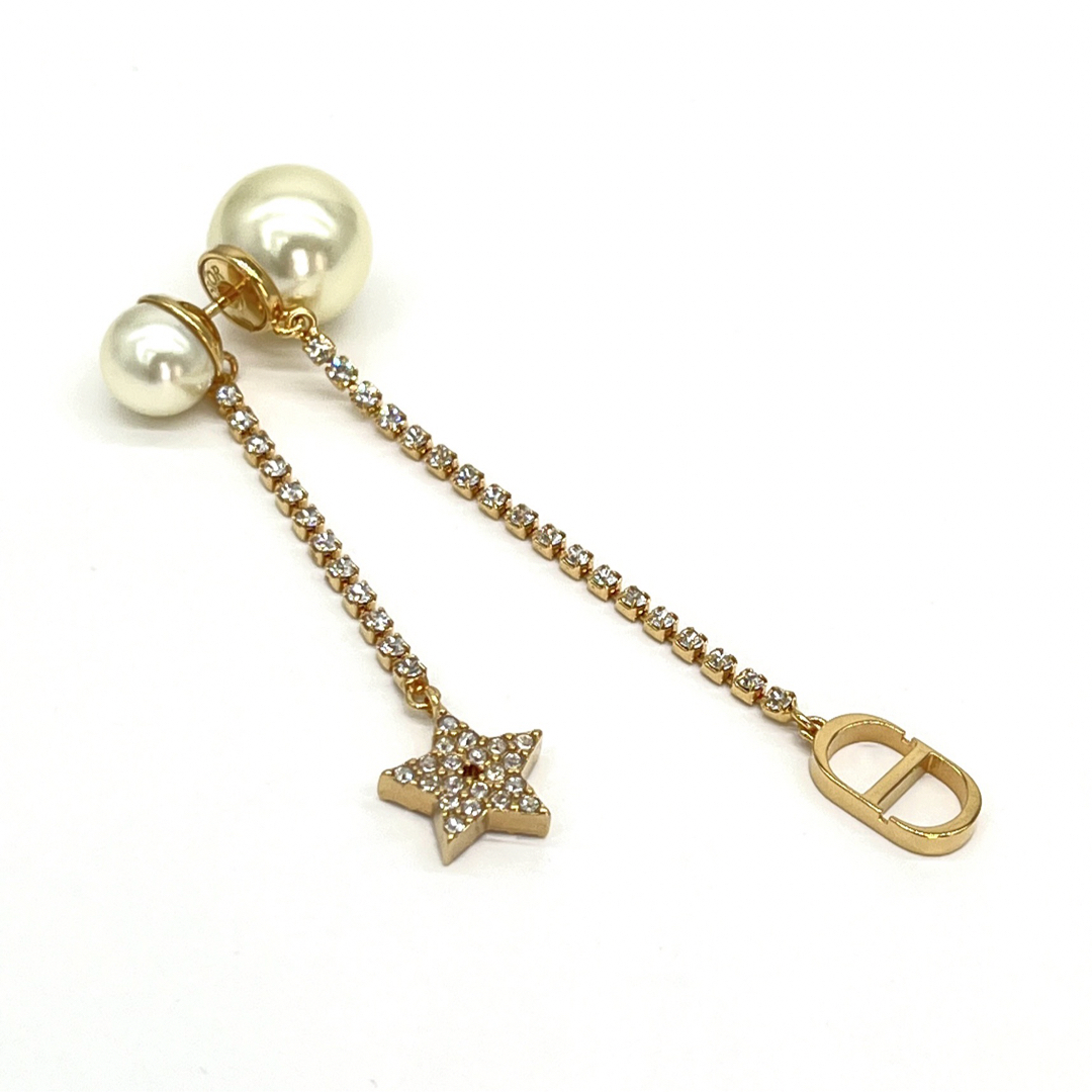 DIOR Tribales ピアス 片耳 レジンパール クリスタル ゴールド B DIOR Tribales ピアス 片耳 レジンパール クリスタル ゴールド B