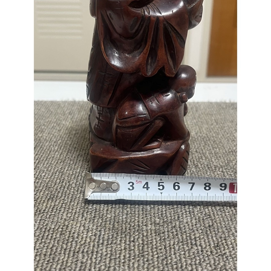 中国美術 昭和レトロ 木製 木彫り 七福神 長老寿 福禄寿 置物 中国美術 昭和レトロ 木製 木彫り 七福神 長老寿 福禄寿 置物
