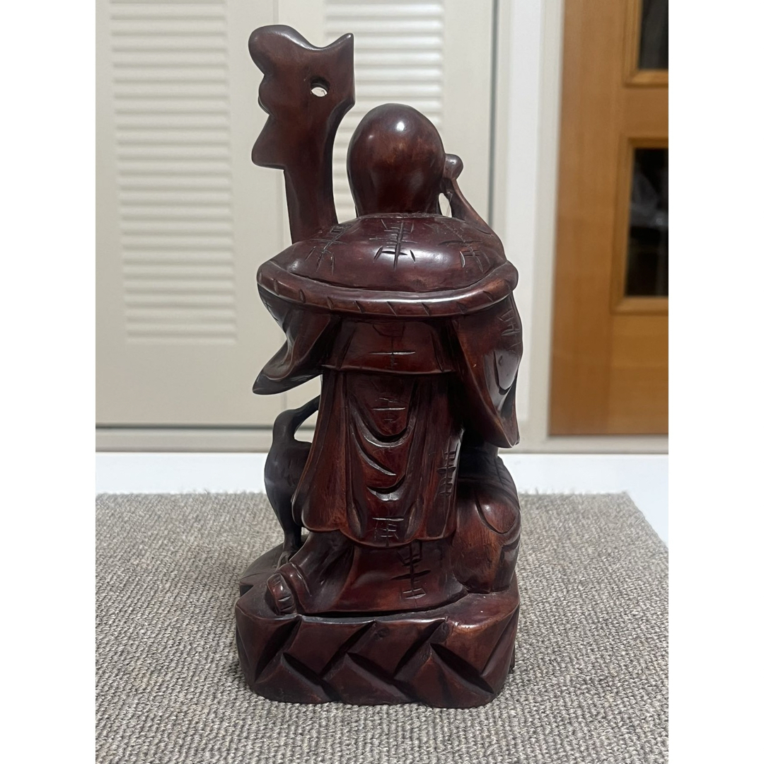 中国美術 昭和レトロ 木製 木彫り 七福神 長老寿 福禄寿 置物 中国美術 昭和レトロ 木製 木彫り 七福神 長老寿 福禄寿 置物