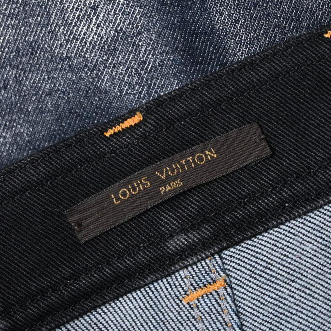 LOUIS VUITTON - LOUIS VUITTON ラメ 裾ジップ スキニーデニムの LOUIS VUITTON - LOUIS VUITTON ラメ 裾ジップ スキニーデニムの