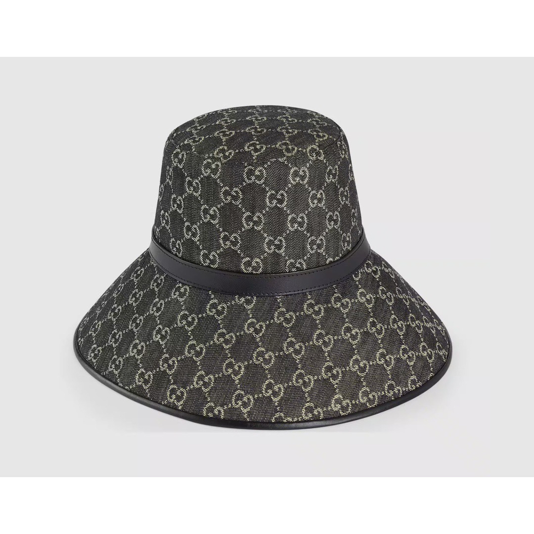 GUCCI グッチ GGデニム バケットハット 帽子 ブルー ブラウン GUCCI グッチ GGデニム バケットハット 帽子 ブルー ブラウン